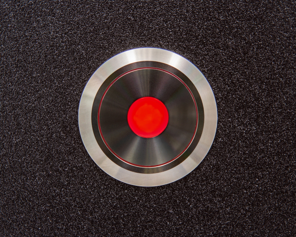 Кнопка металлическая ONPOW GQ28-22ZD/R/220V/S с подсветкой