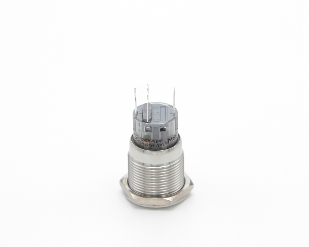 Кнопка металлическая ONPOW LAS1-AGQ-11E/B/24V/S контакты