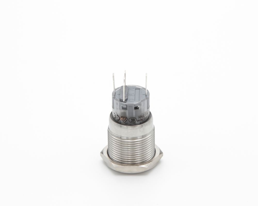 Кнопка металлическая ONPOW LAS1-AGQ-11E/G/24V/S контакты