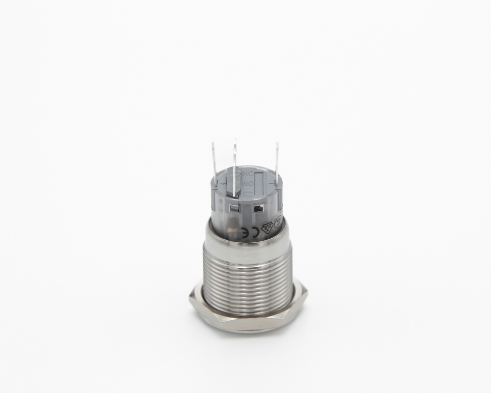 Кнопка металлическая ONPOW LAS1-AGQ-11E/R/24V/S контакты