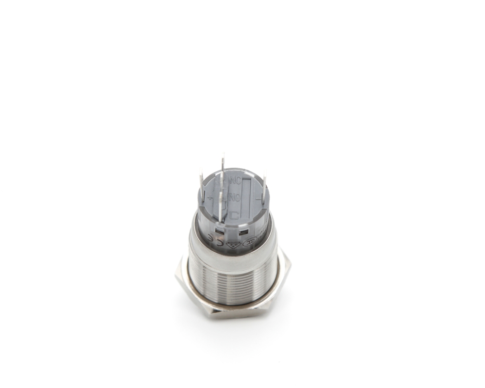 Кнопка металлическая ONPOW LAS1-AGQ-11E/W/24V/S контакты