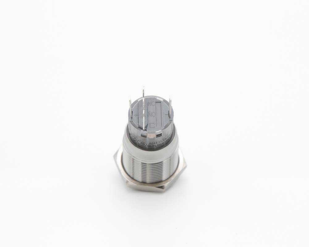 Кнопка металлическая ONPOW LAS1-AGQ-11ZE/G/24V/S контакты