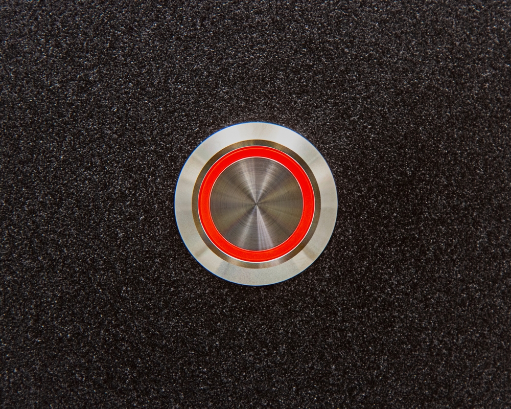 Кнопка металлическая ONPOW LAS1-AGQ-11ZE/R/24V/S с подсветкой