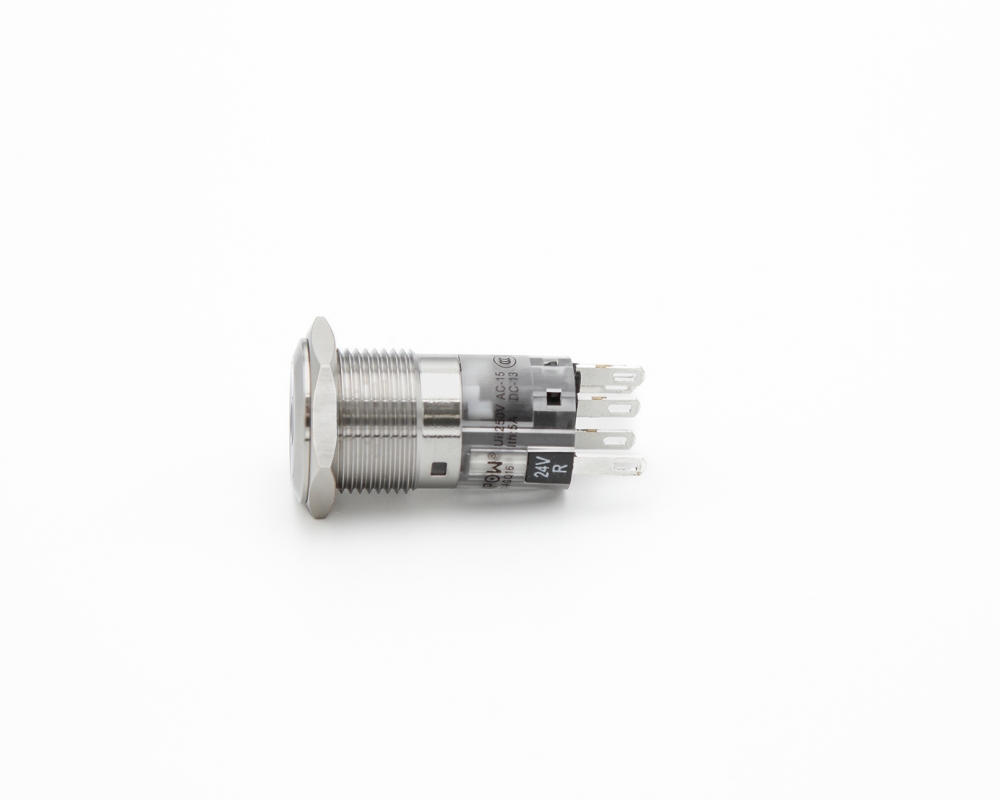 Кнопка металлическая ONPOW LAS1-AGQ16-11D/R/24V/S/P маркировка