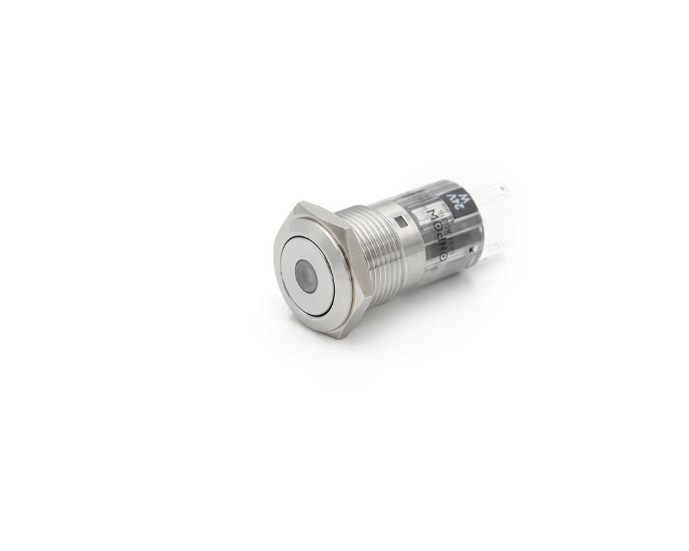 Кнопка металлическая ONPOW LAS1-AGQ16-11D/W/24V/S/P изометрия