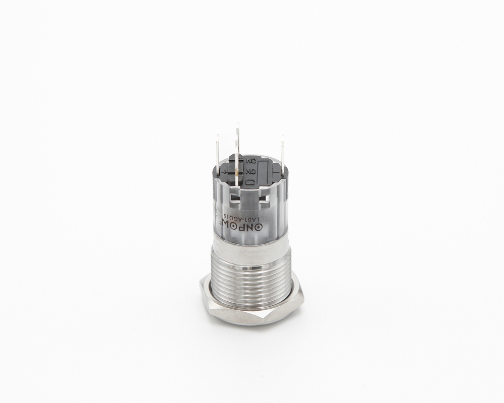 Кнопка металлическая ONPOW LAS1-AGQ16-11D/Y/24V/S/P контакты