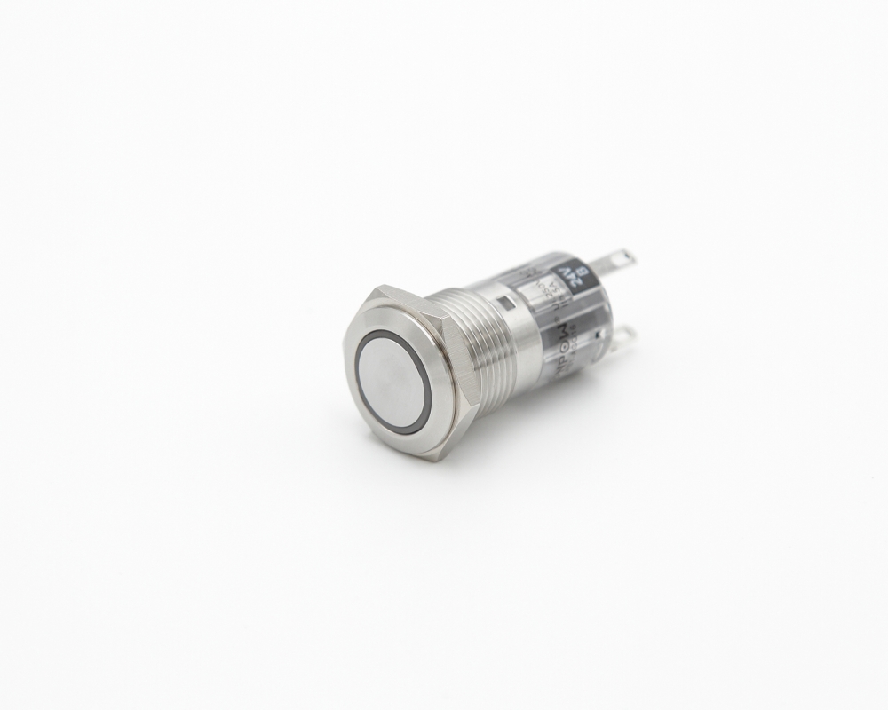 Кнопка металлическая ONPOW LAS1-AGQ16-11E/B/24V/S/P изометрия