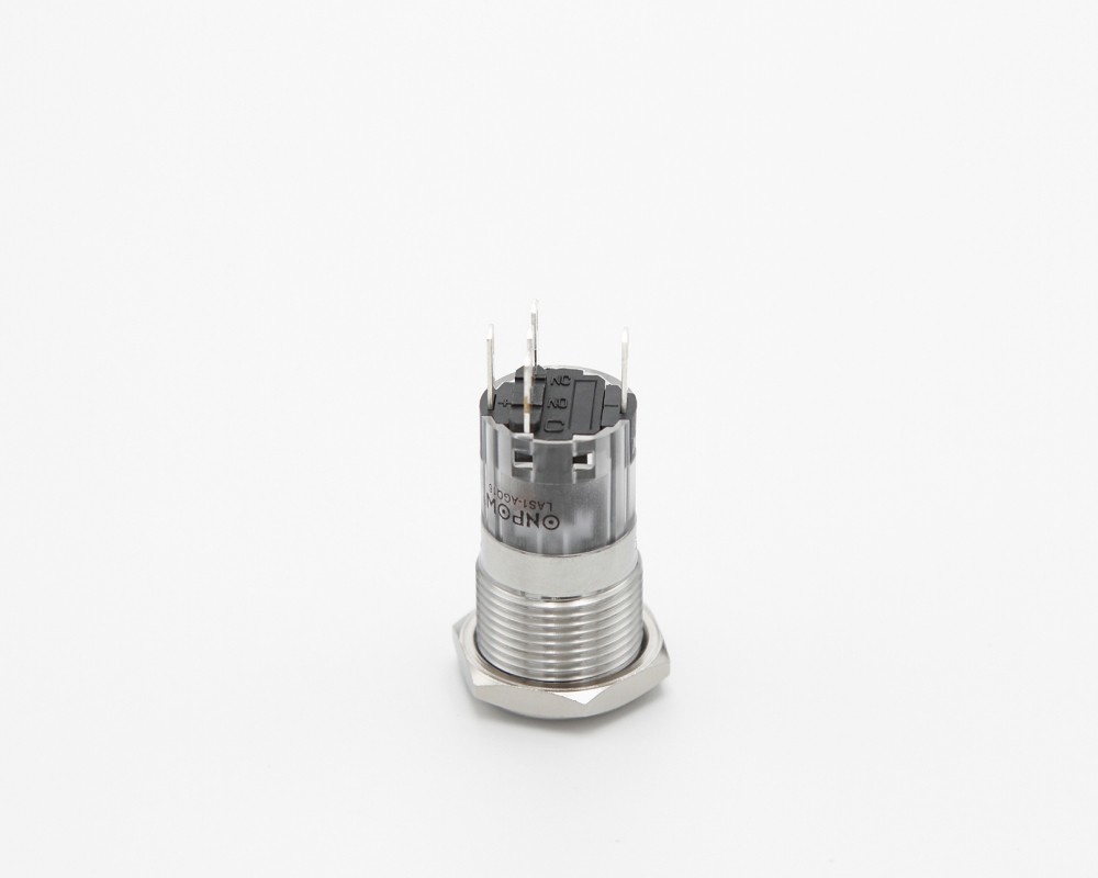 Кнопка металлическая ONPOW LAS1-AGQ16-11E/Y/24V/S/P контакты