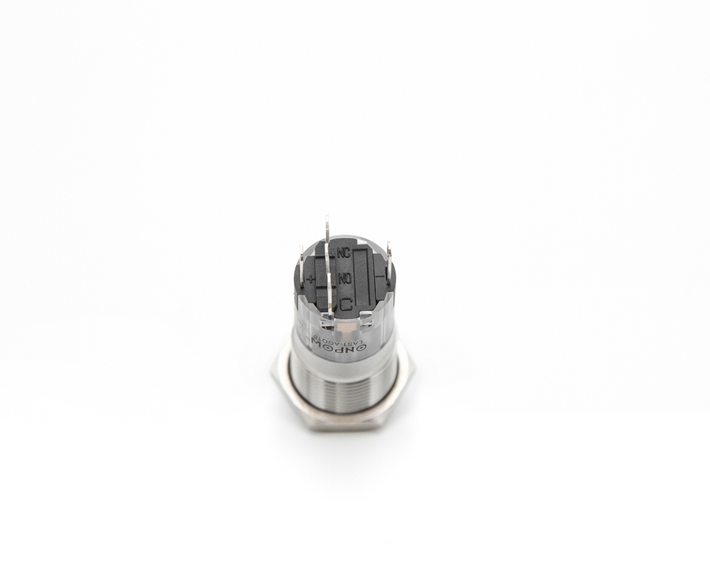 Кнопка металлическая ONPOW LAS1-AGQ16-11ZE/B/24V/S/P контакты