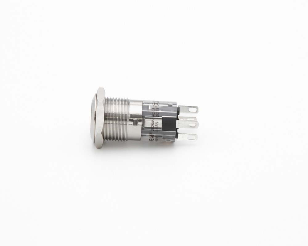 Кнопка металлическая ONPOW LAS1-AGQ16-11ZE/R/24V/S/P маркировка