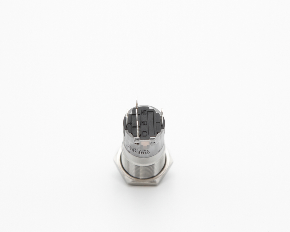 Кнопка металлическая ONPOW LAS1-AGQ16-11ZE/R/24V/S/P контакты