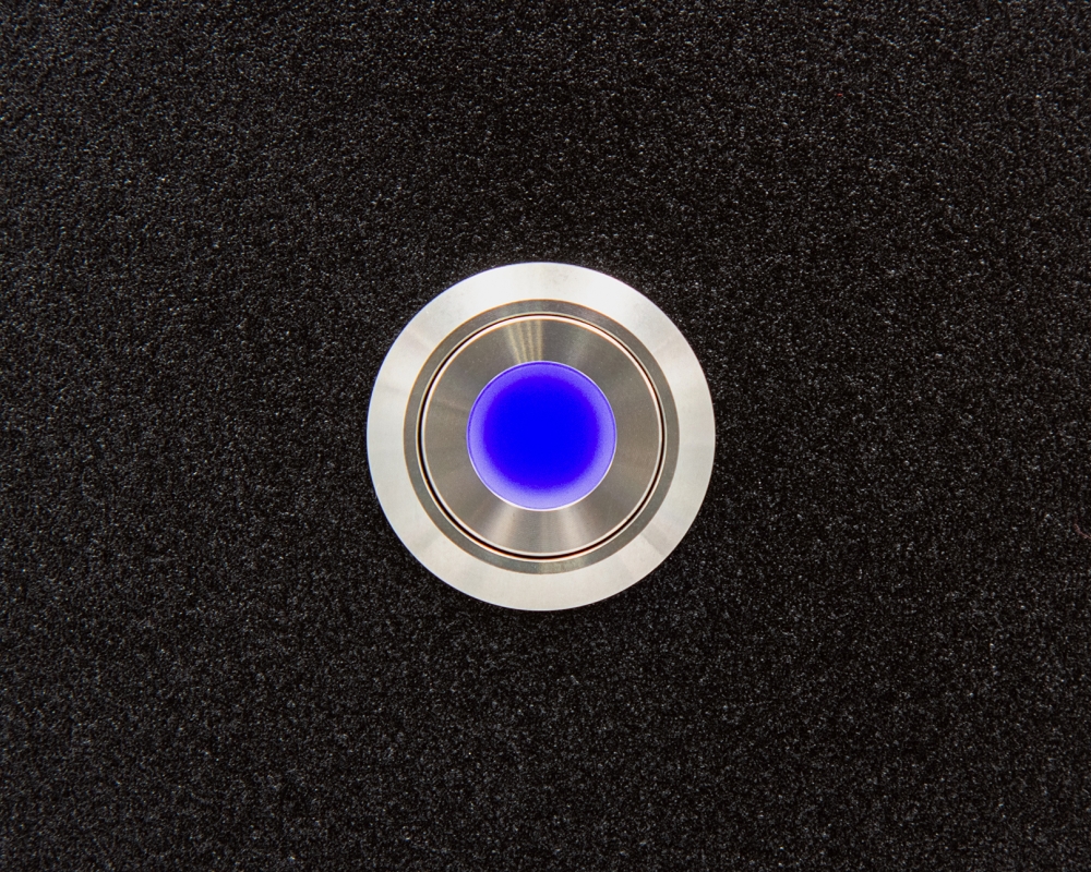 Кнопка металлическая ONPOW LAS1GQ-11D/B/24V/S с подсветкой