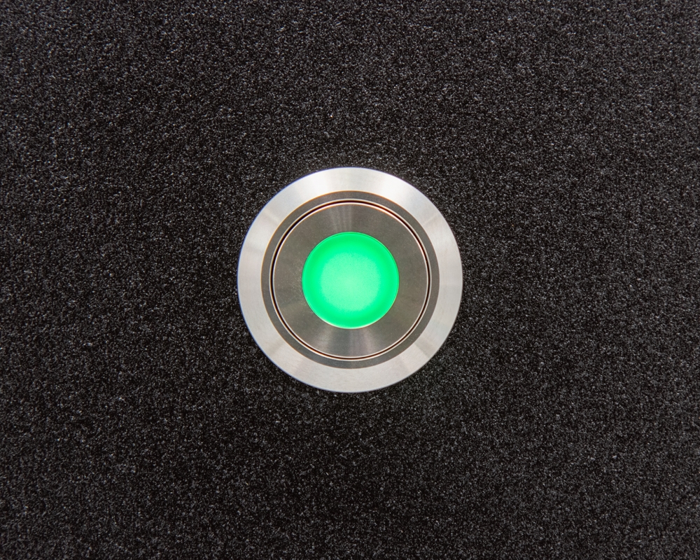 Кнопка металлическая ONPOW LAS1GQ-11D/G/24V/S с подсветкой