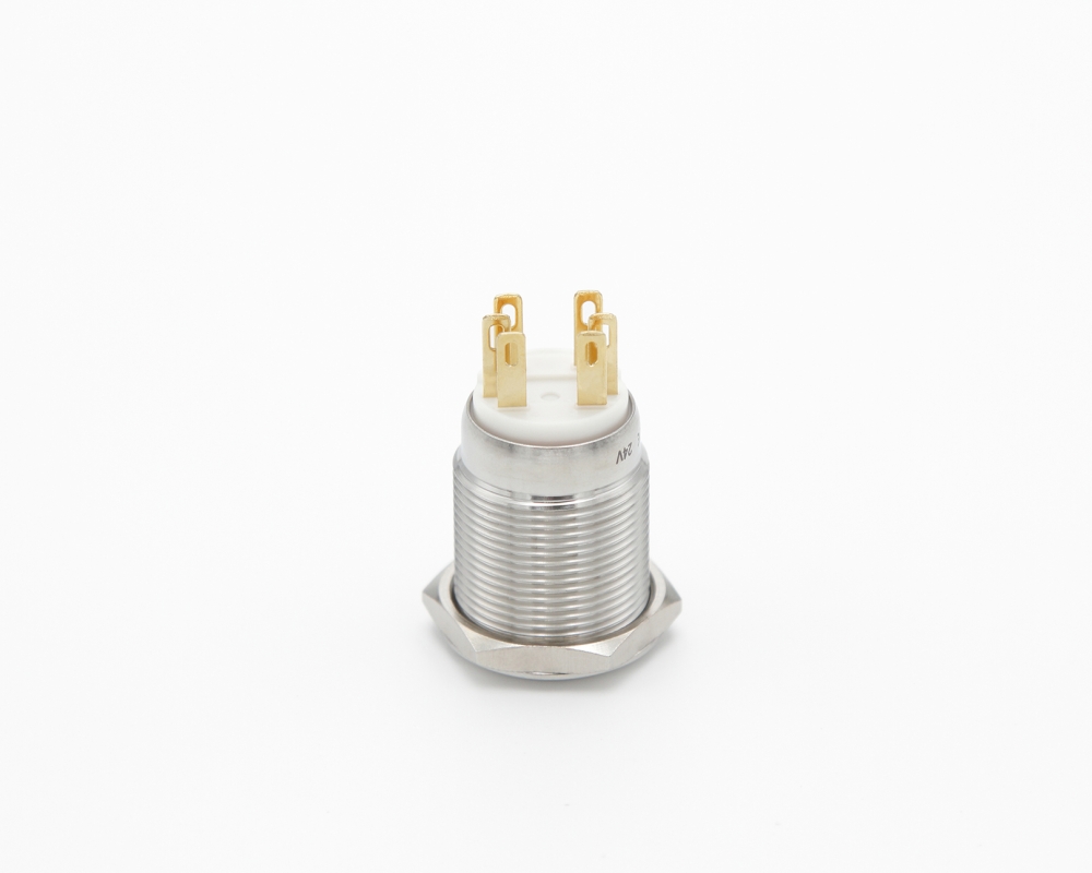 Кнопка металлическая ONPOW LAS1GQ-11E/W/24V/S контакты