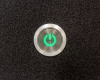 Кнопка металлическая ONPOW LAS1GQ-11ZDT/G/24V/S с подсветкой