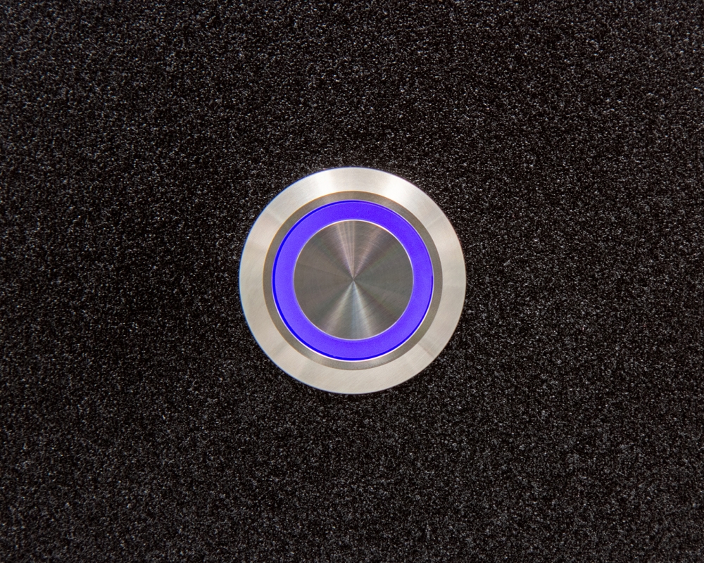 Кнопка металлическая ONPOW LAS1GQ-11ZE/B/24V/S с подсветкой