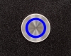 Антивандальная металлическая кнопка ONPOW GQ25PF-11E/B/24V/S с подсветкой в корпусе