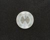 Антивандальная металлическая кнопка ONPOW GQ25PF-11E/B/24V/S с выключенной подсветкой в корпусе
