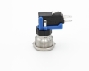Кнопка металлическая ONPOW LCA22-11E/B/24V/S вид сбоку
