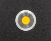 Антивандальная металлическая кнопка ONPOW GQ22-11D/Y/24V/S с подсветкой