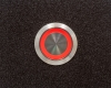 Антивандальная металлическая кнопка ONPOW GQ22-11E/41RGB/12V/S красная подсветка
