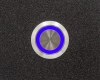 Антивандальная металлическая кнопка ONPOW GQ22-11E/41RGB/12V/S синяя подсветка