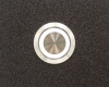 Антивандальная металлическая кнопка ONPOW GQ22-11E/W/24V/S с подсветкой