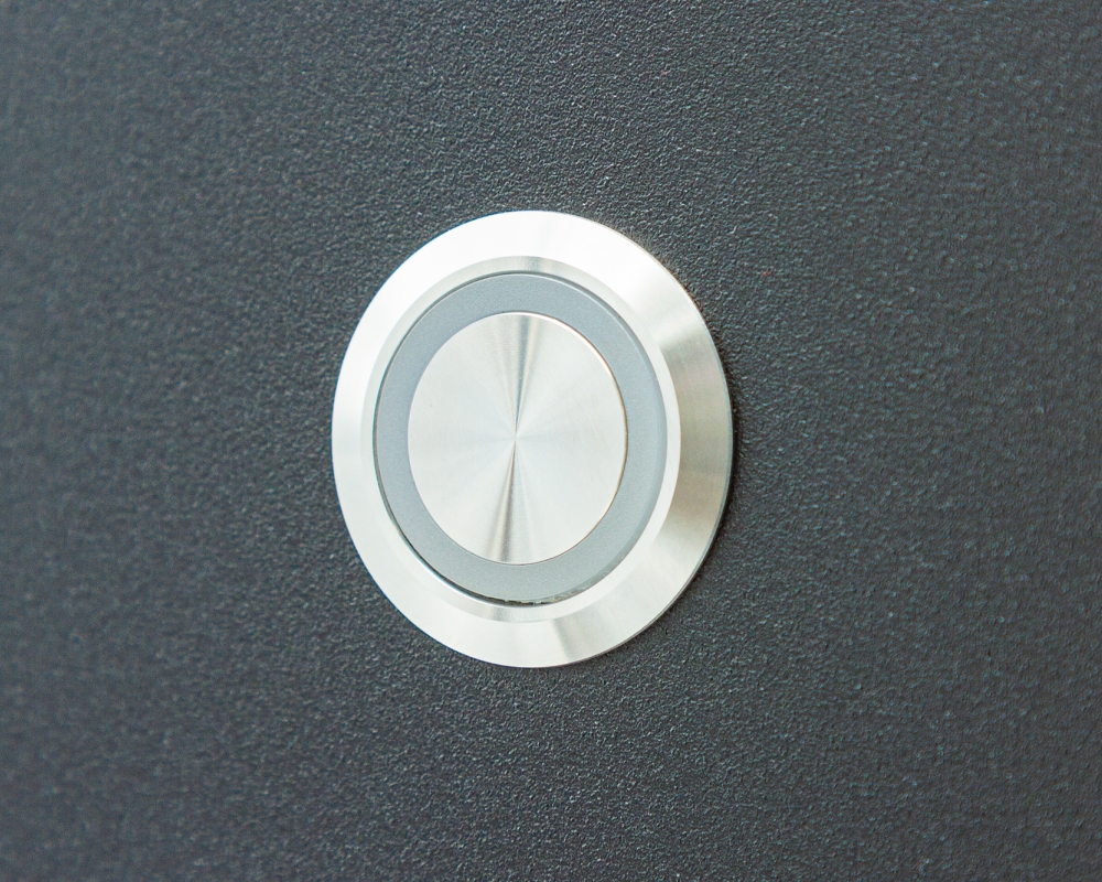 Антивандальная металлическая кнопка ONPOW GQ22-11ZE/R/24V/S профиль