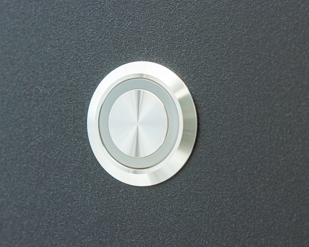 Антивандальная металлическая кнопка ONPOW GQ22-11ZE/Y/24V/S профиль