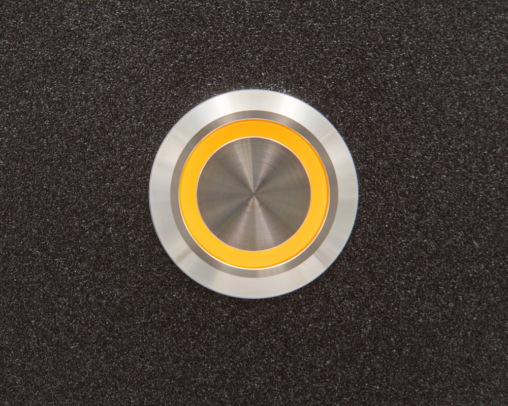 Кнопка металлическая ONPOW GQ25-11ZE/Y/24V/S с подсветкой