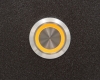 Кнопка металлическая ONPOW GQ25-11ZE/Y/24V/S с подсветкой